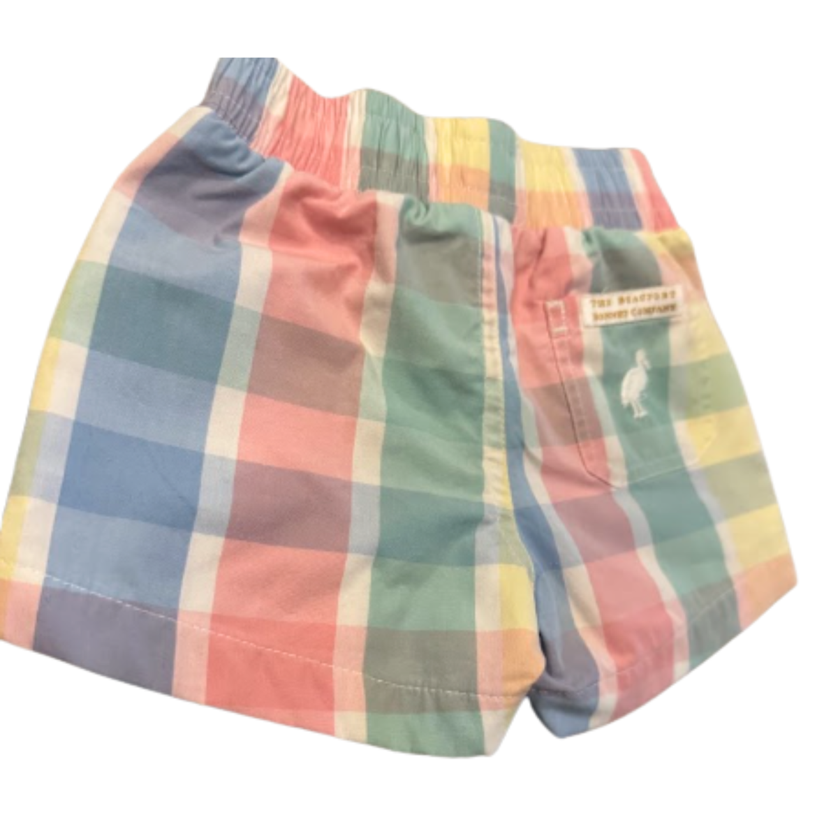 The Beaufort Bonnet Company Pastel Plaid Pull-On Shorts Size Boys 12-18 Months