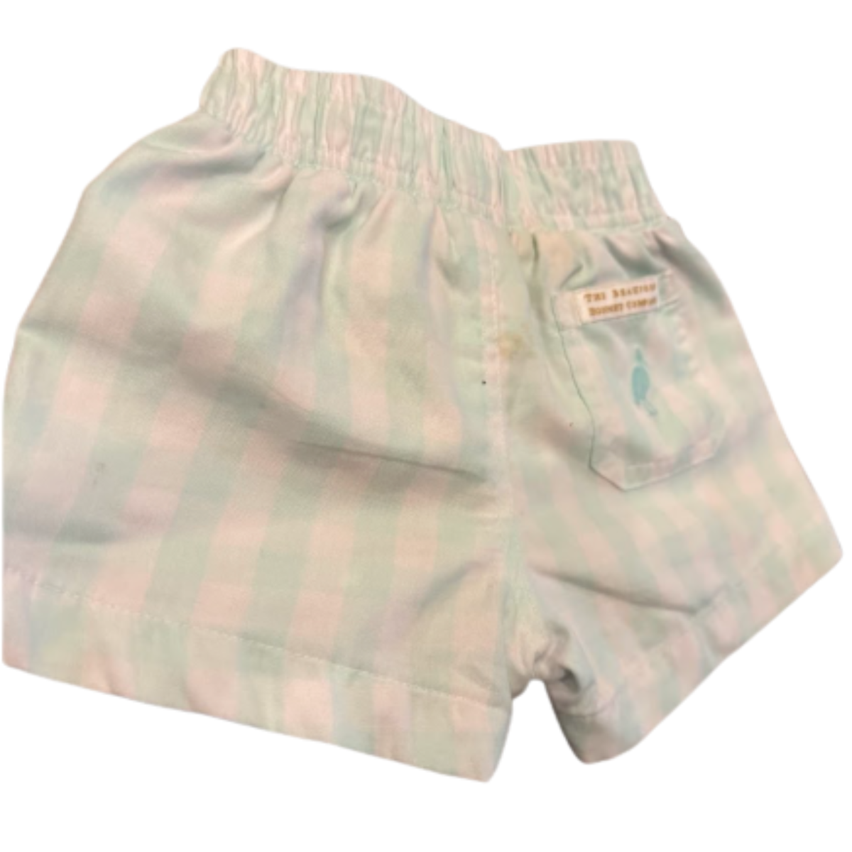 The Beaufort Bonnet Company Mint Gingham Pull-On Shorts Size Boys 12-18 Months