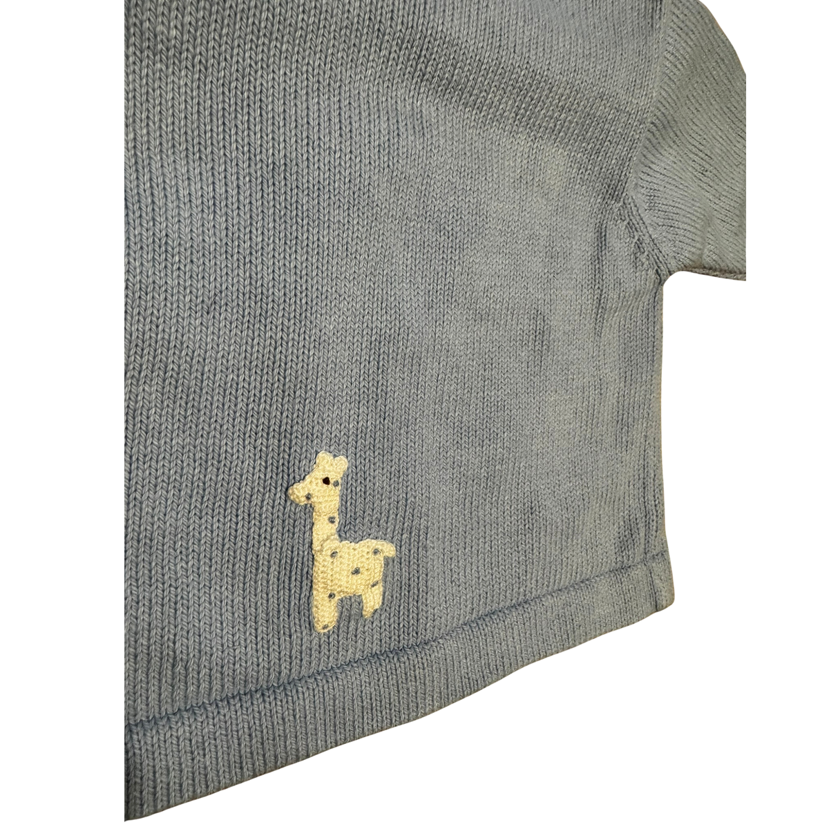 Little English Blue Knit Giraffe Cardigan Size Boys 18M