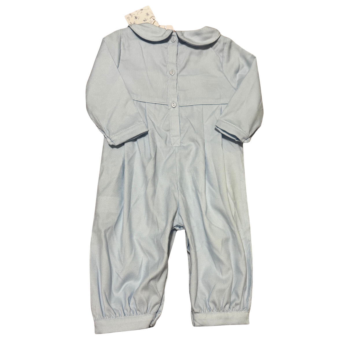 Lillie & Lilah Smocked Santa Long John Romper Size 12M
