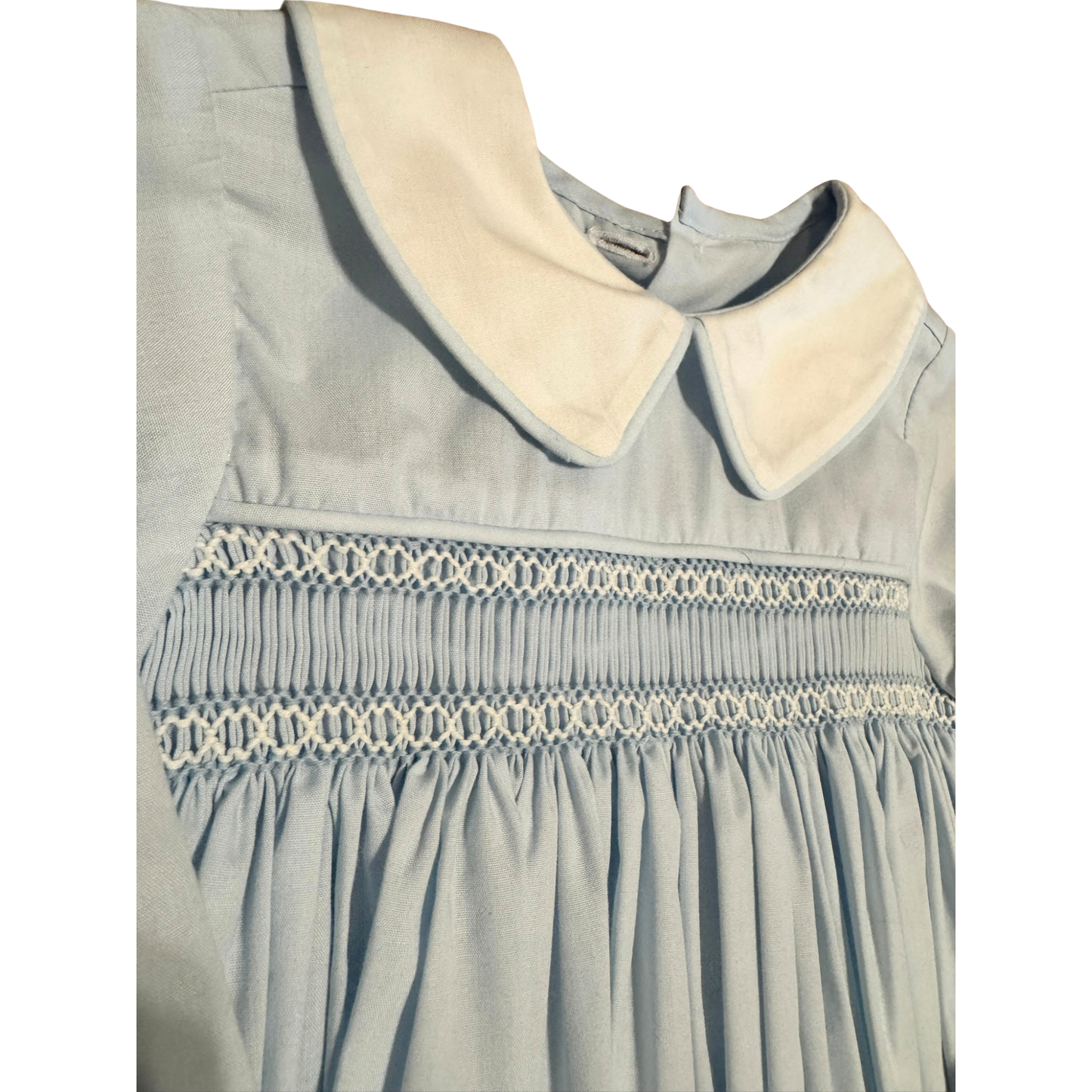 Remember Nguyen Powder Blue Smocked Bubble Romper Size 12M