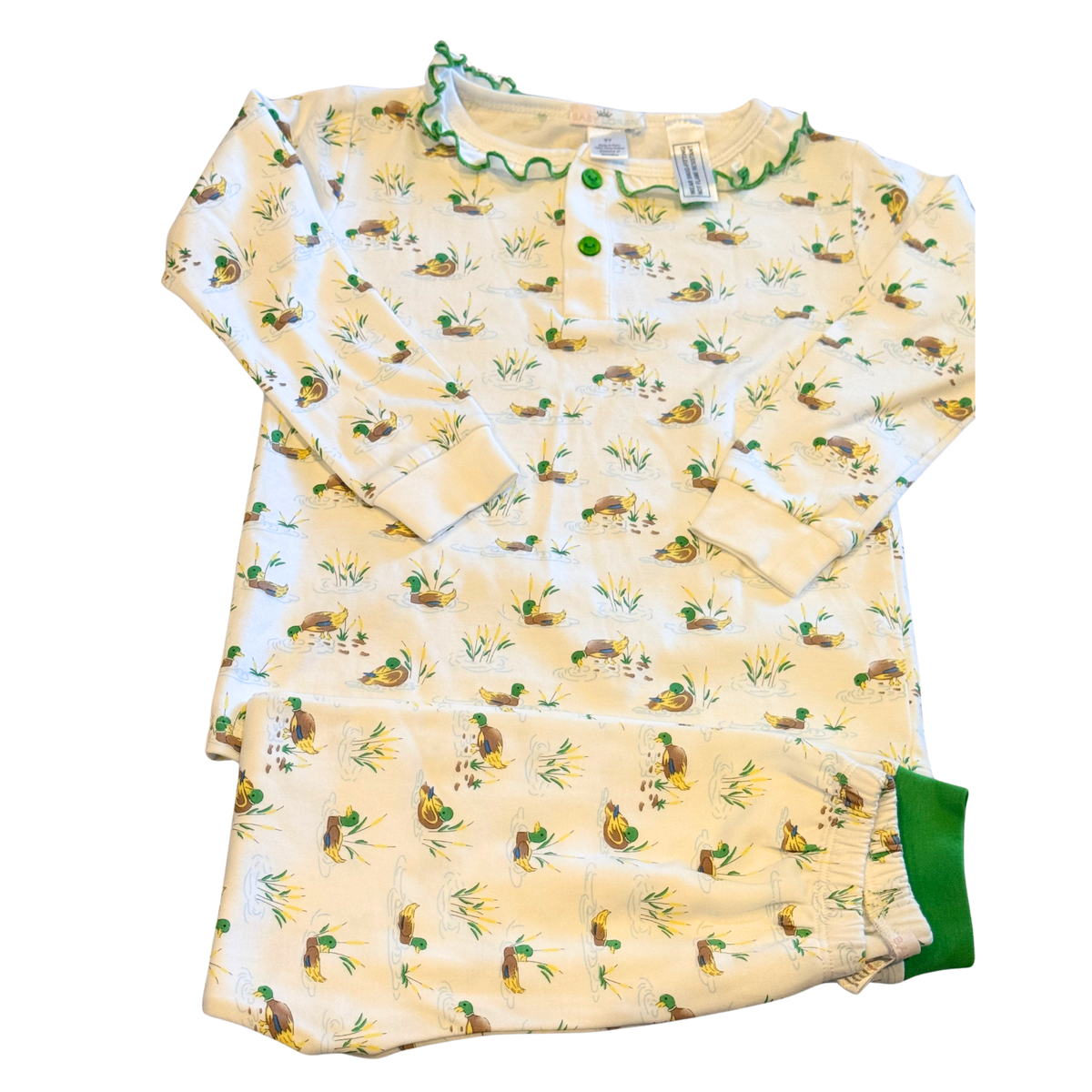 Baby Loren Mallard Duck Pima Cotton Pajama Set Size Girls 5Y
