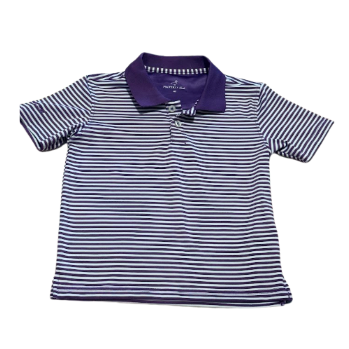 Properly Tied Purple Stripe Performance Polo Size Boys 4T