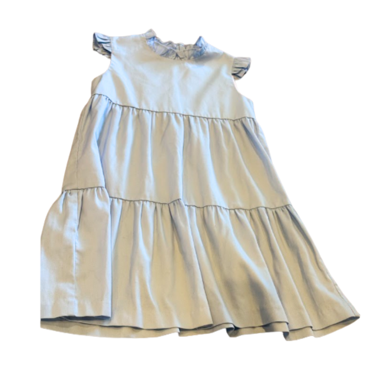 Little English Light Blue Tiered Ruffle Dress Size Girls 8