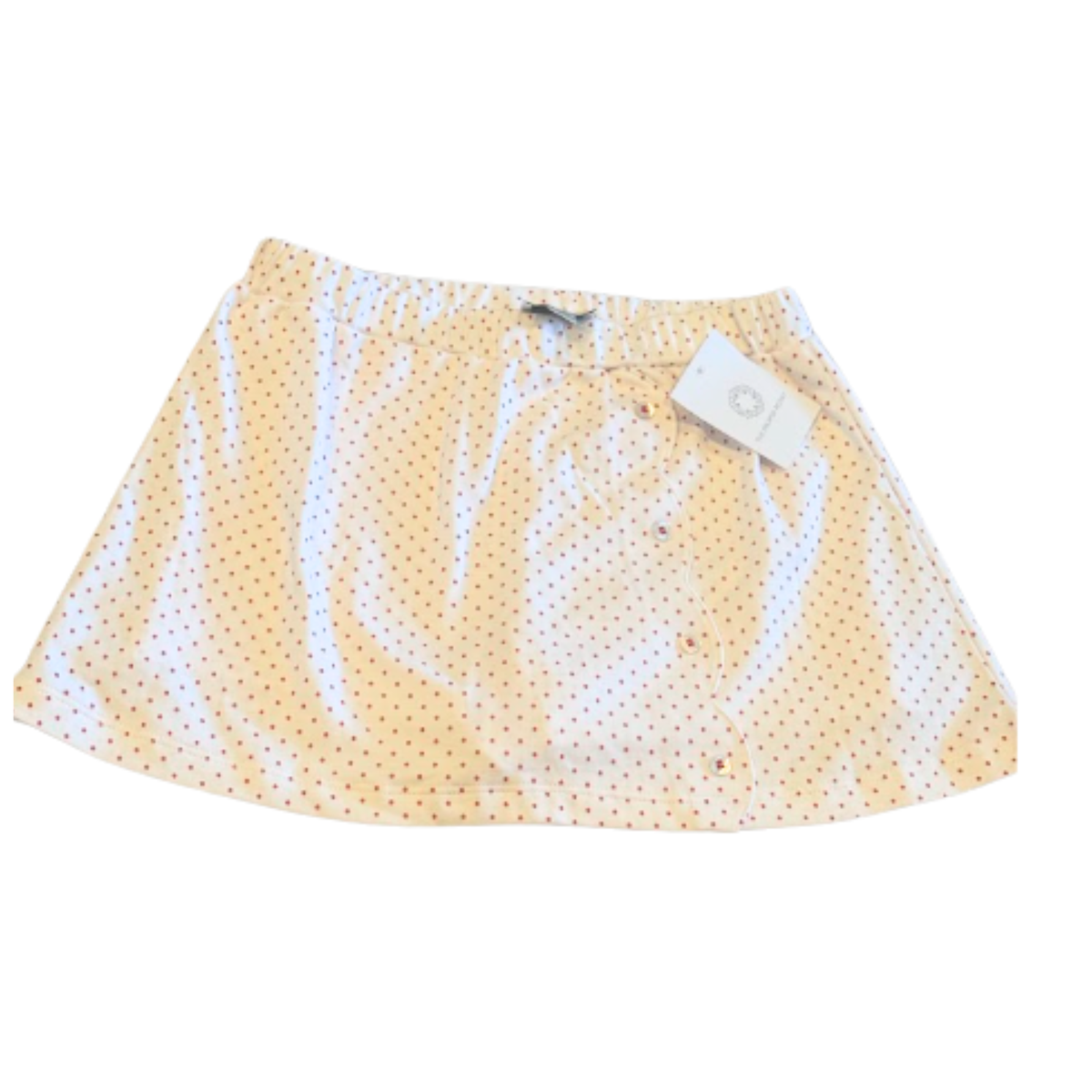 The Proper Peony White & Red Pin Dot Knit Skirt Size Girls 10Y NWT