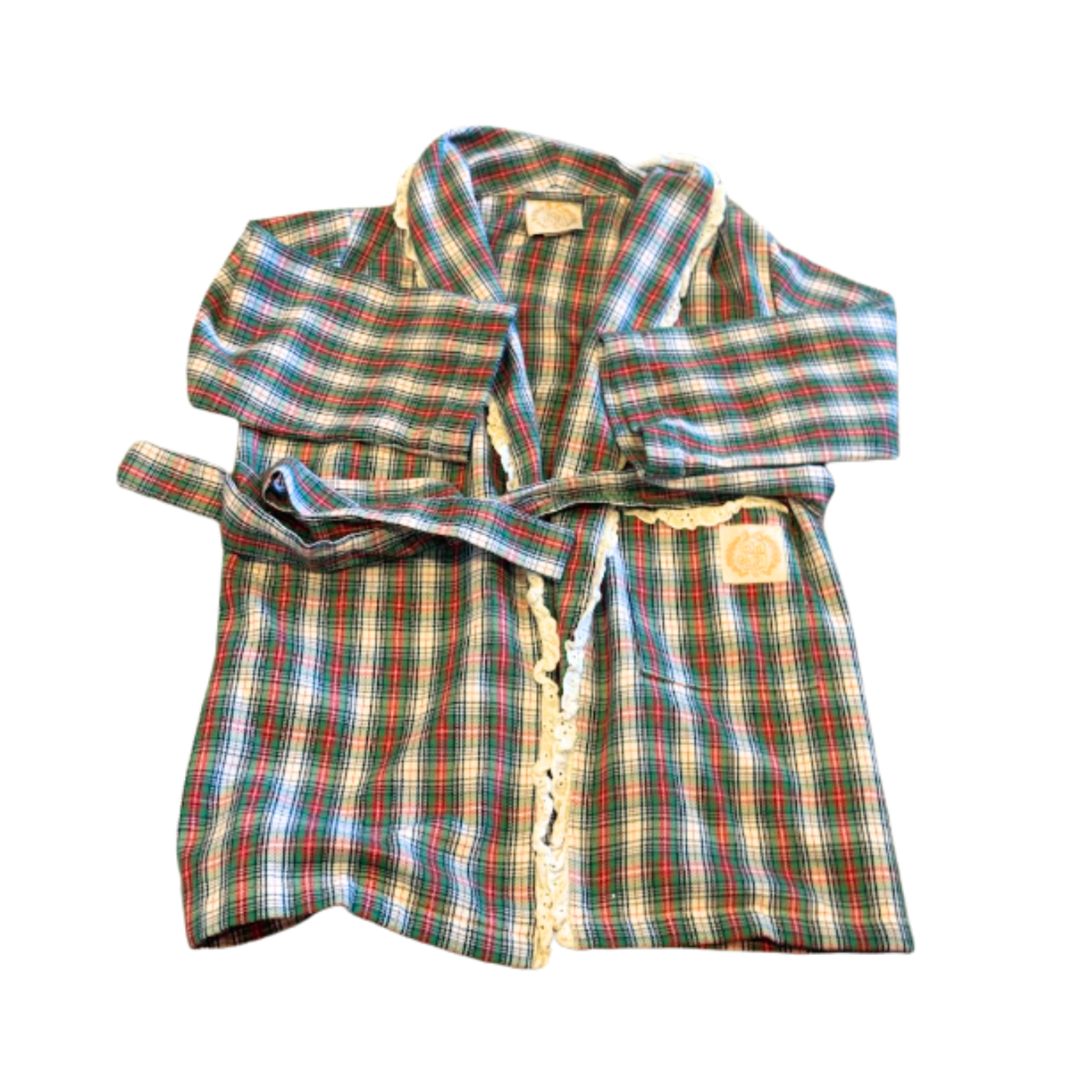 The Beaufort Bonnet Company Holiday Lace-Trim Robe Size Girls 6