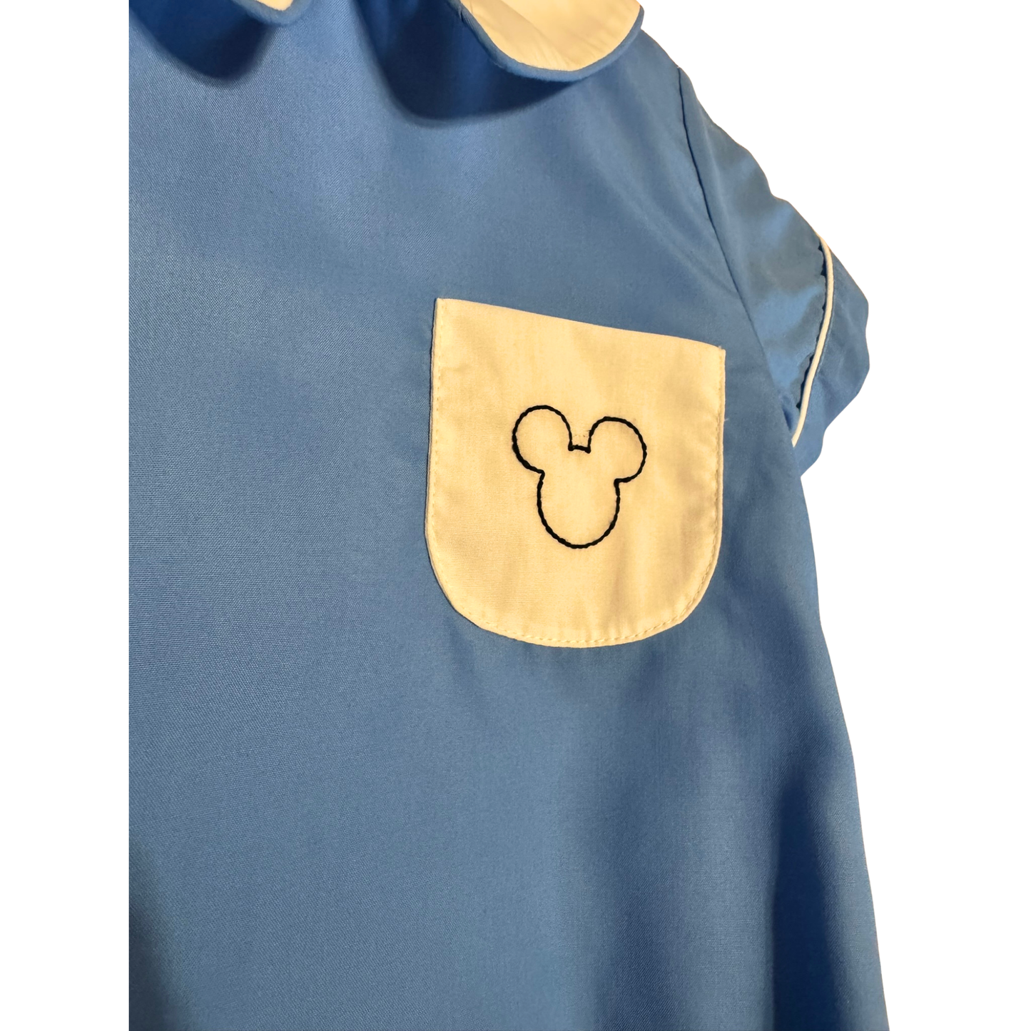 The Proper Peony Blue Bubble Romper with Mouse Silhouette Pocket Size Boy 18M