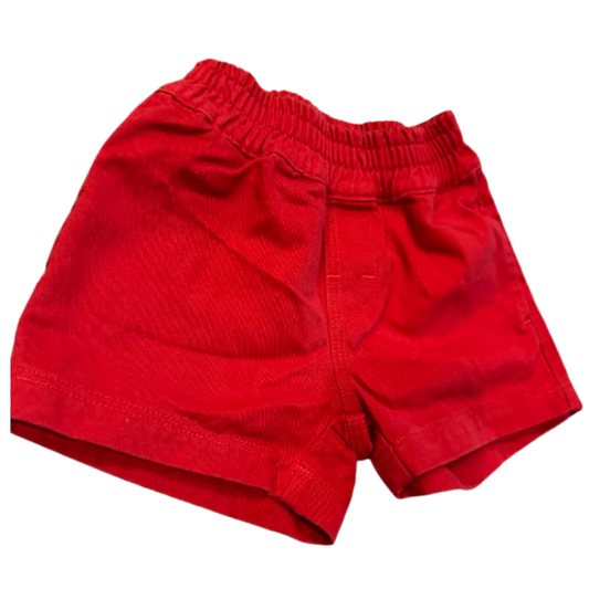 The Beaufort Bonnet Company Red Twill Pull-On Shorts Size Boys 12-18 Months