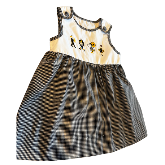 Smocktions New Orleans Saints Gingham Dress Size Girls 12M