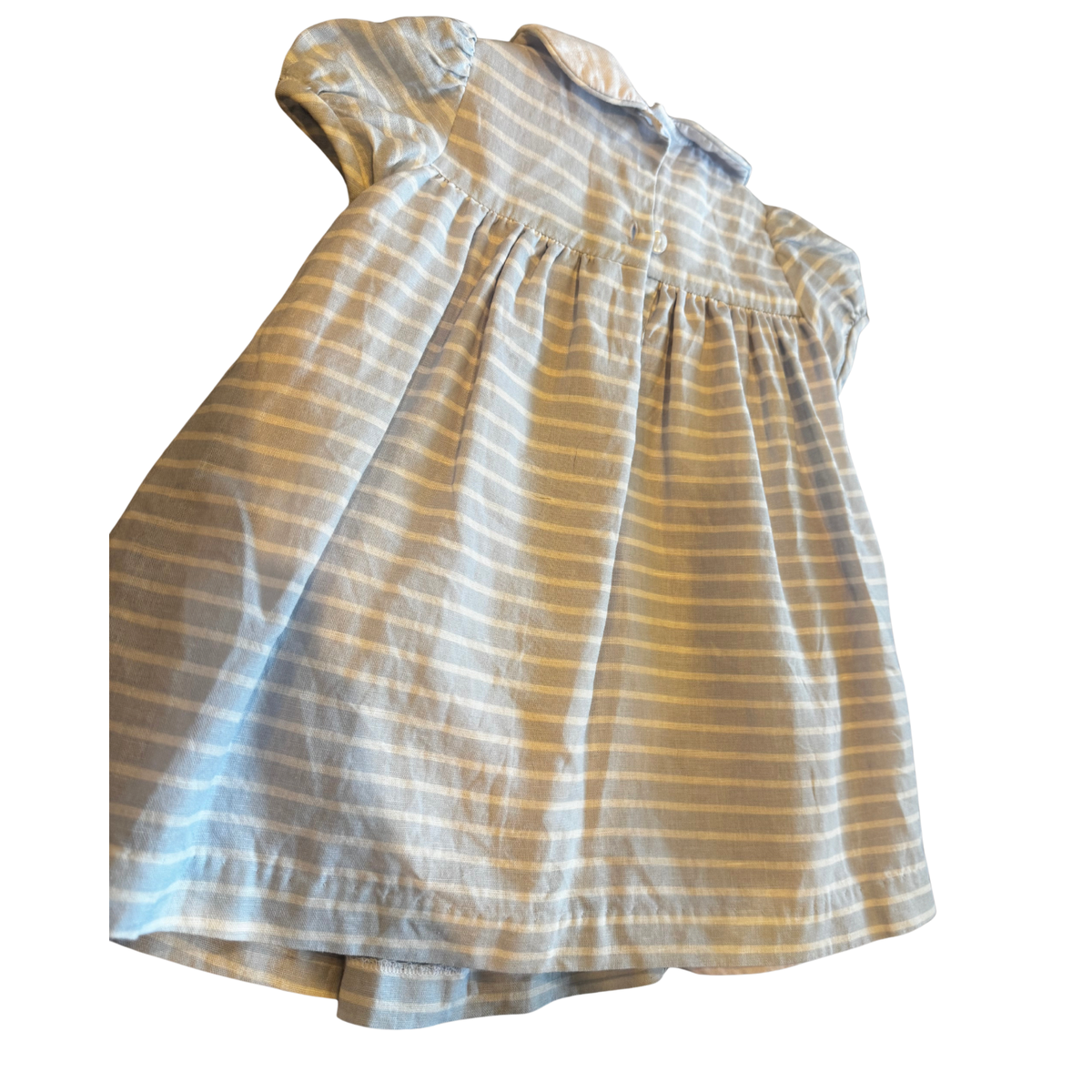 Claire & Charlie Fine Hand Smocked Striped Dress Size Girls 12M