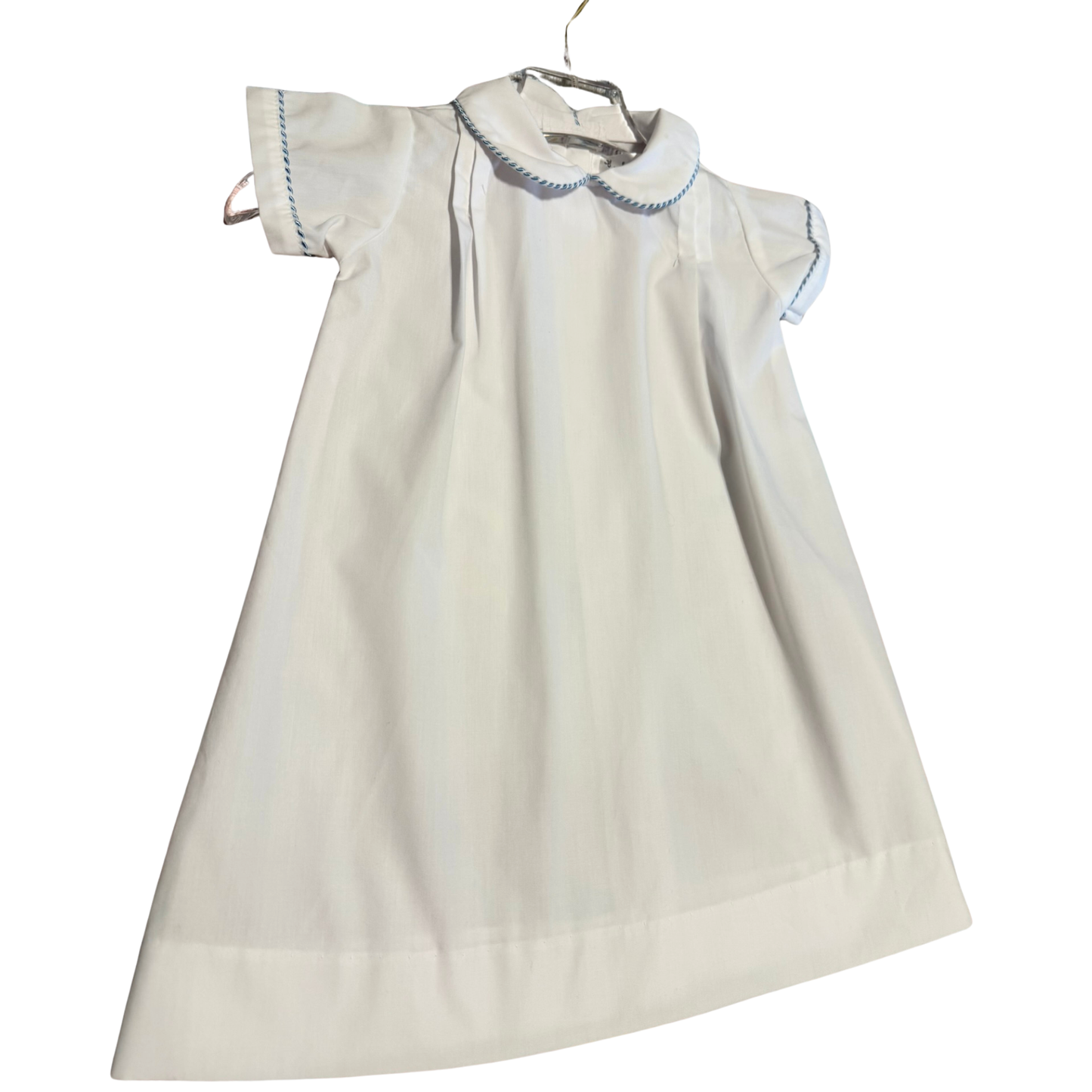 Lullaby Set Daygown with Blue Piping Trim Size Newborn