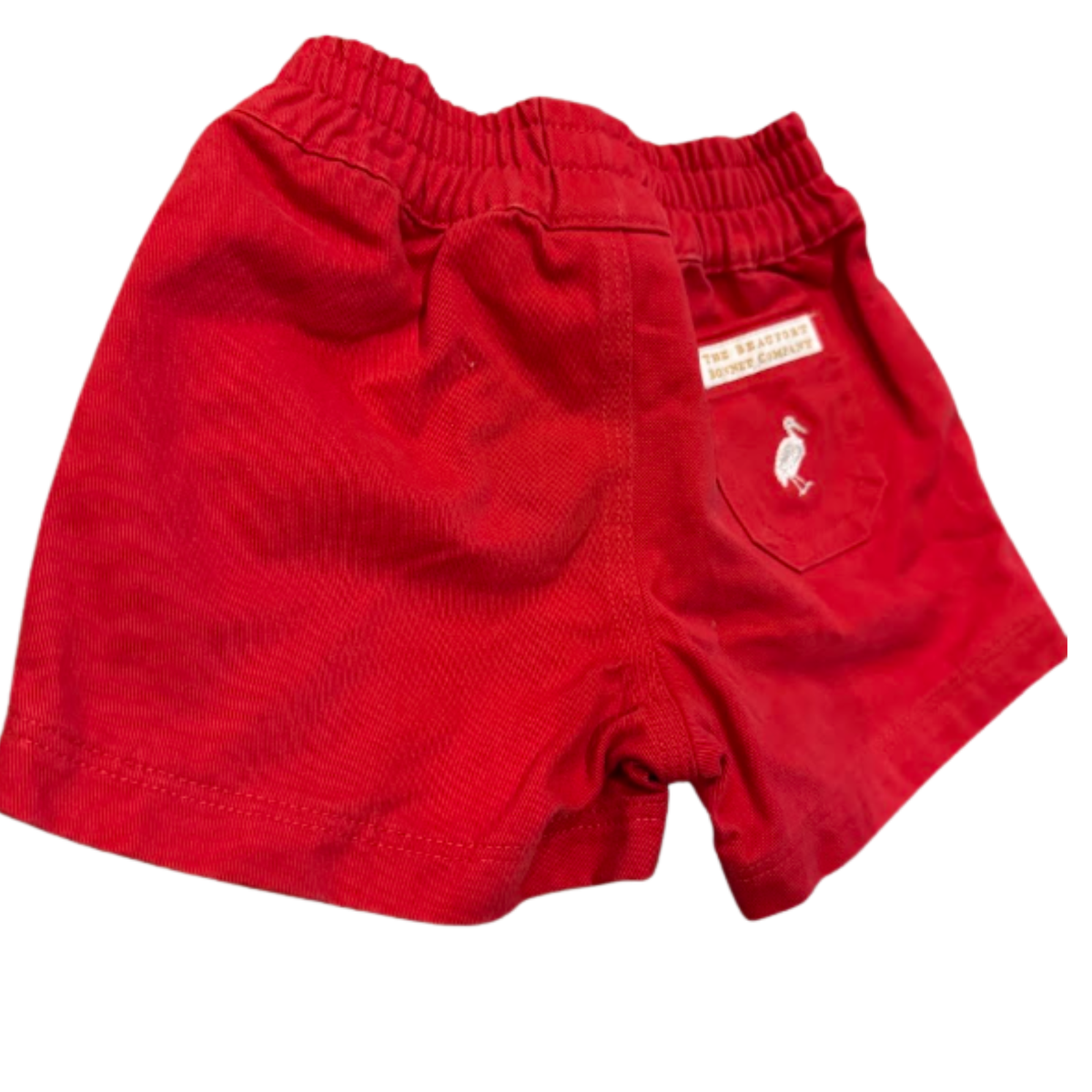 The Beaufort Bonnet Company Red Twill Pull-On Shorts Size Boys 12-18 Months