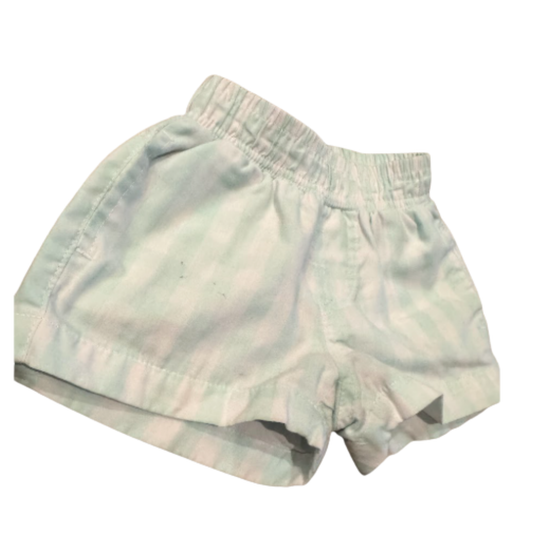 The Beaufort Bonnet Company Mint Gingham Pull-On Shorts Size Boys 12-18 Months