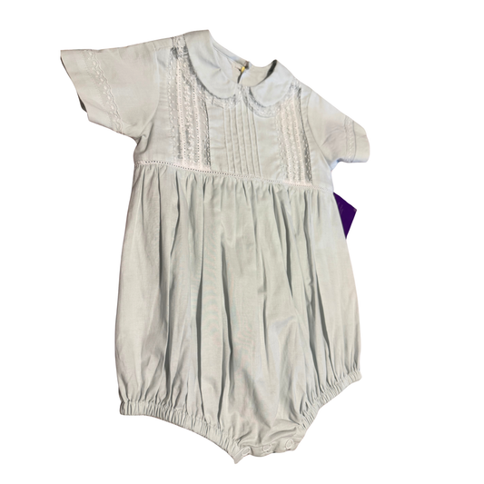 Unbranded Blue Lace Trim Romper NWT Size 12M
