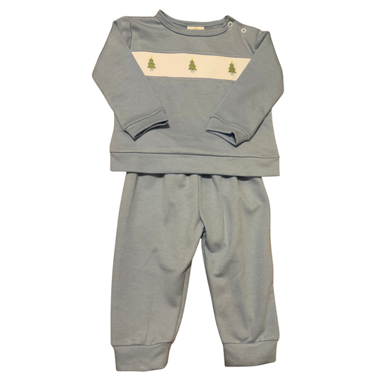 Lullaby Set Christmas Tree Sweatshirt & Jogger Set Size Boys 12M