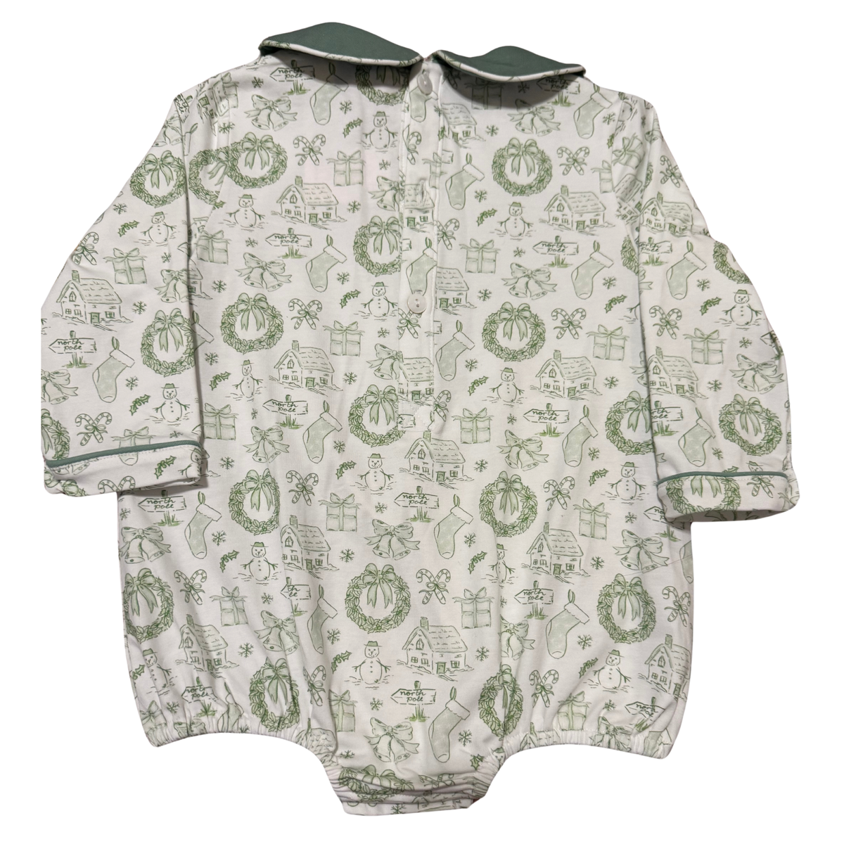 Elle & B Christmas Village Print Romper Size Girls 12M