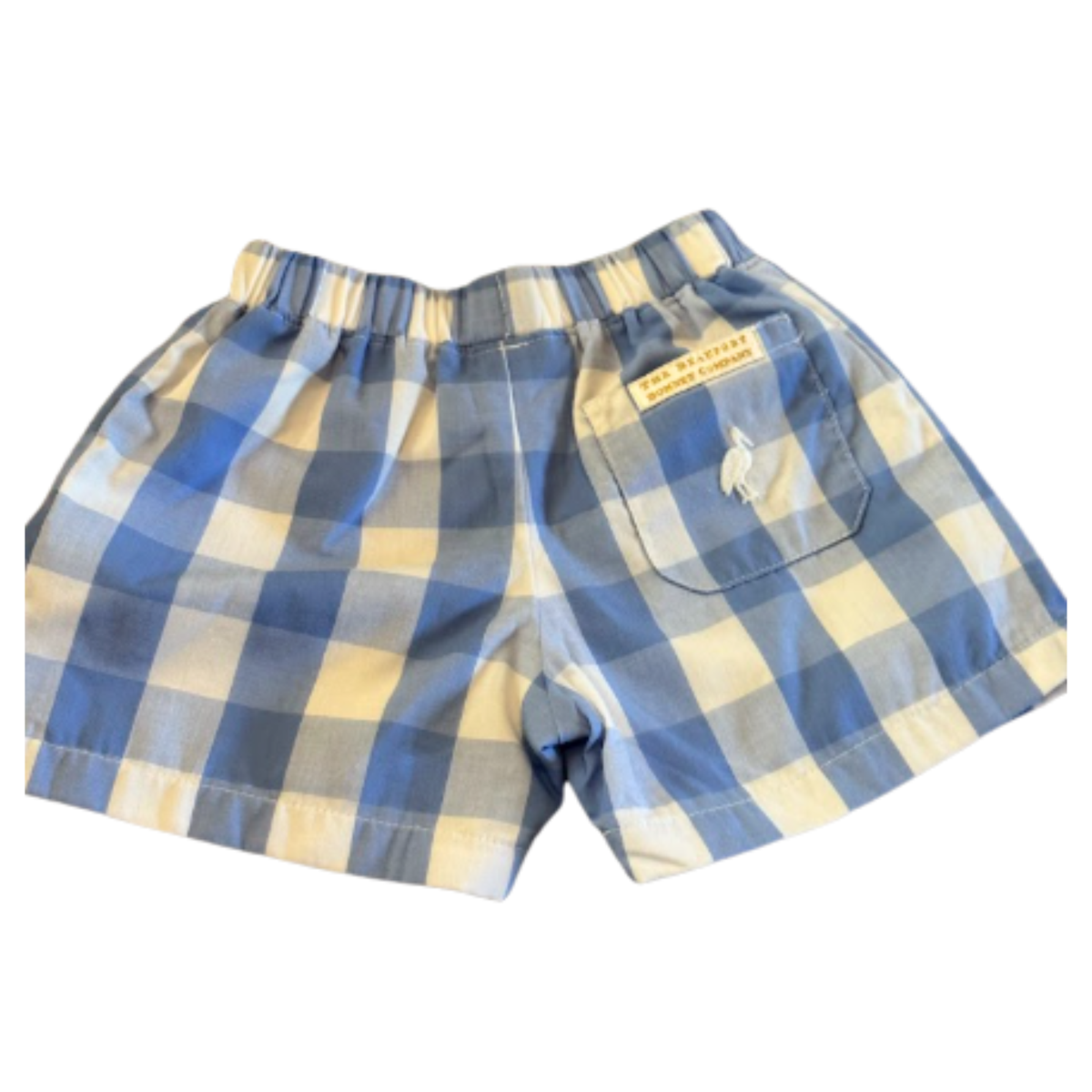 The Beaufort Bonnet Company Blue Buffalo Check Pull-On Shorts Size Boys 18-24 Months