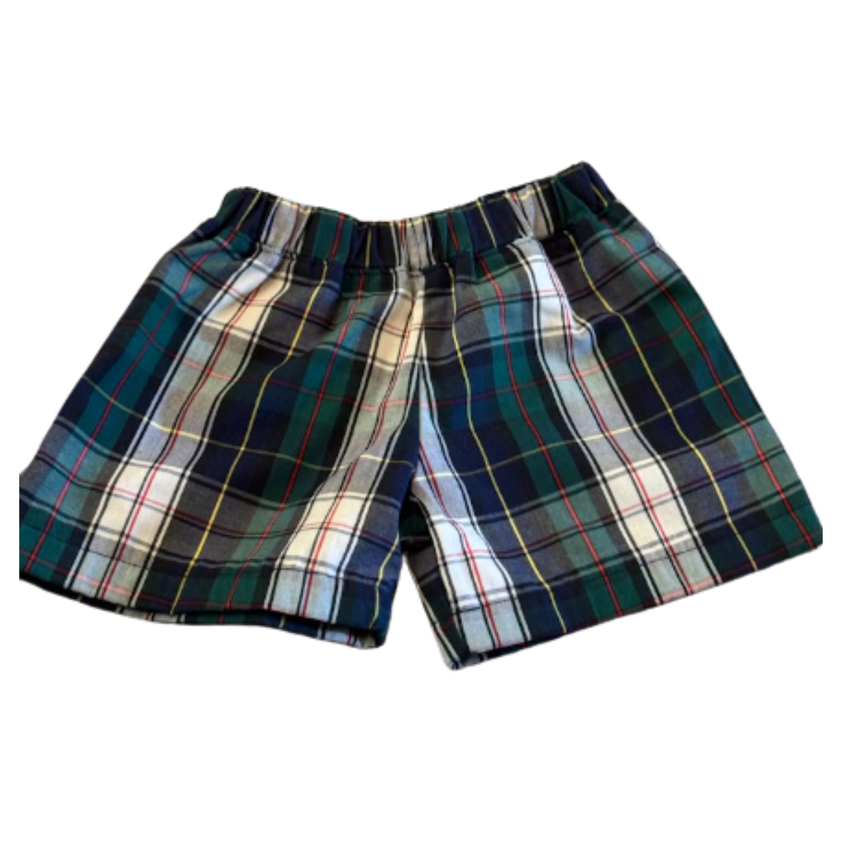 The Beaufort Bonnet Company Navy & Green Tartan Pull-On Shorts Size Boys 18-24 Months