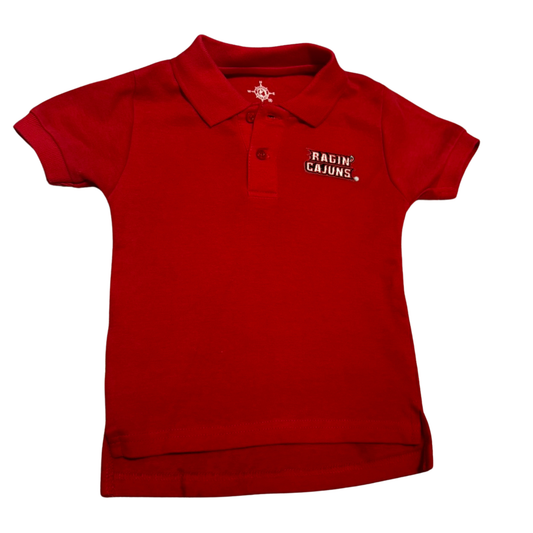 UL Ragin' Cajuns Red Polo Shirt Size Boys 24 Months
