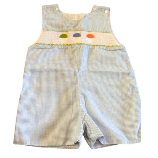 Smocktions Smocked Snowball Jon Jon Shortall Size Boys 2T
